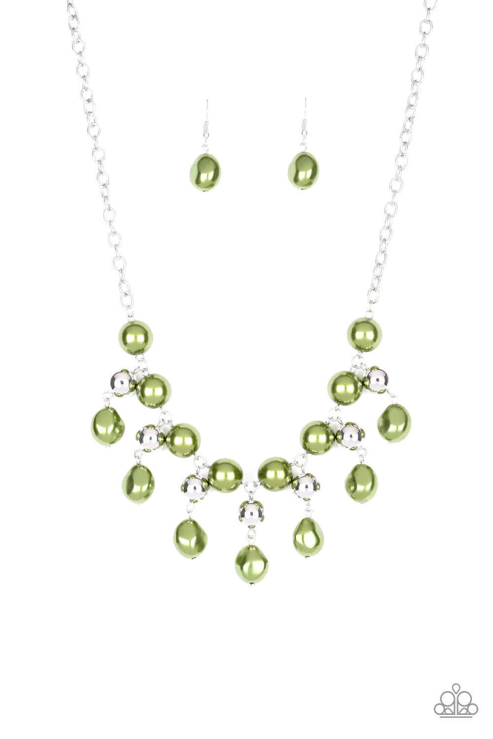 QUEEN OF THE GALA - GREEN NECKLACE