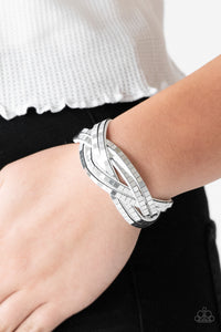 LOOKING FOR TROUBLE - WHITE WRAP BRACELET