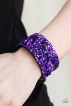 Load image into Gallery viewer, STARRY SEQUINS - PURPLE WRAP BRACELET