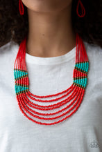 Load image into Gallery viewer, KICKIN&#39; IT OUTBACK - RED SEEDBEAD NECKLACE