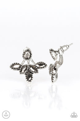 A FORCE TO BEAM RECKONED WITH - SILVER POST EARRING