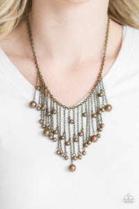 CATWALK CHAMP - BRASS NECKLACE