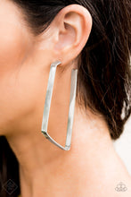 Load image into Gallery viewer, GEO JAM - SILVER HOOP EARRINGS