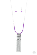 Load image into Gallery viewer, MAYAN MASQUERADE - PURPLE NECKLACE