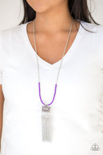 Load image into Gallery viewer, MAYAN MASQUERADE - PURPLE NECKLACE