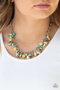 QUARRY TRAIL - YELLOW/BLUE NECKLACE