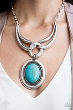 Load image into Gallery viewer, DIVIDE AND RULER - BLUE NECKLACE