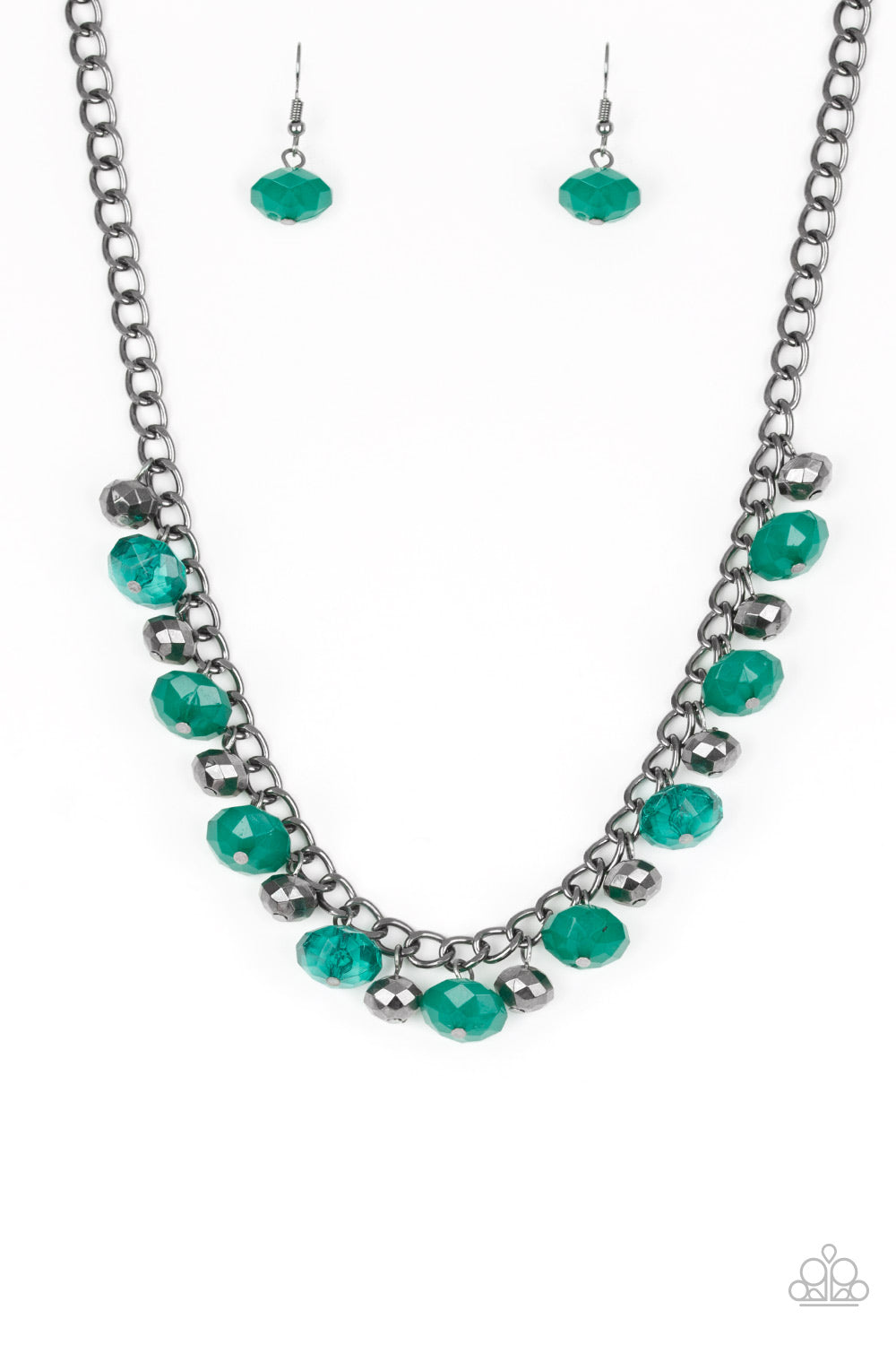 RUNWAY REBEL - GREEN NECKLACE