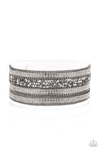 Load image into Gallery viewer, REALLY ROCK BAND - BLACK/WHITE WRAP BRACELET