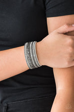 Load image into Gallery viewer, REALLY ROCK BAND - BLACK/WHITE WRAP BRACELET