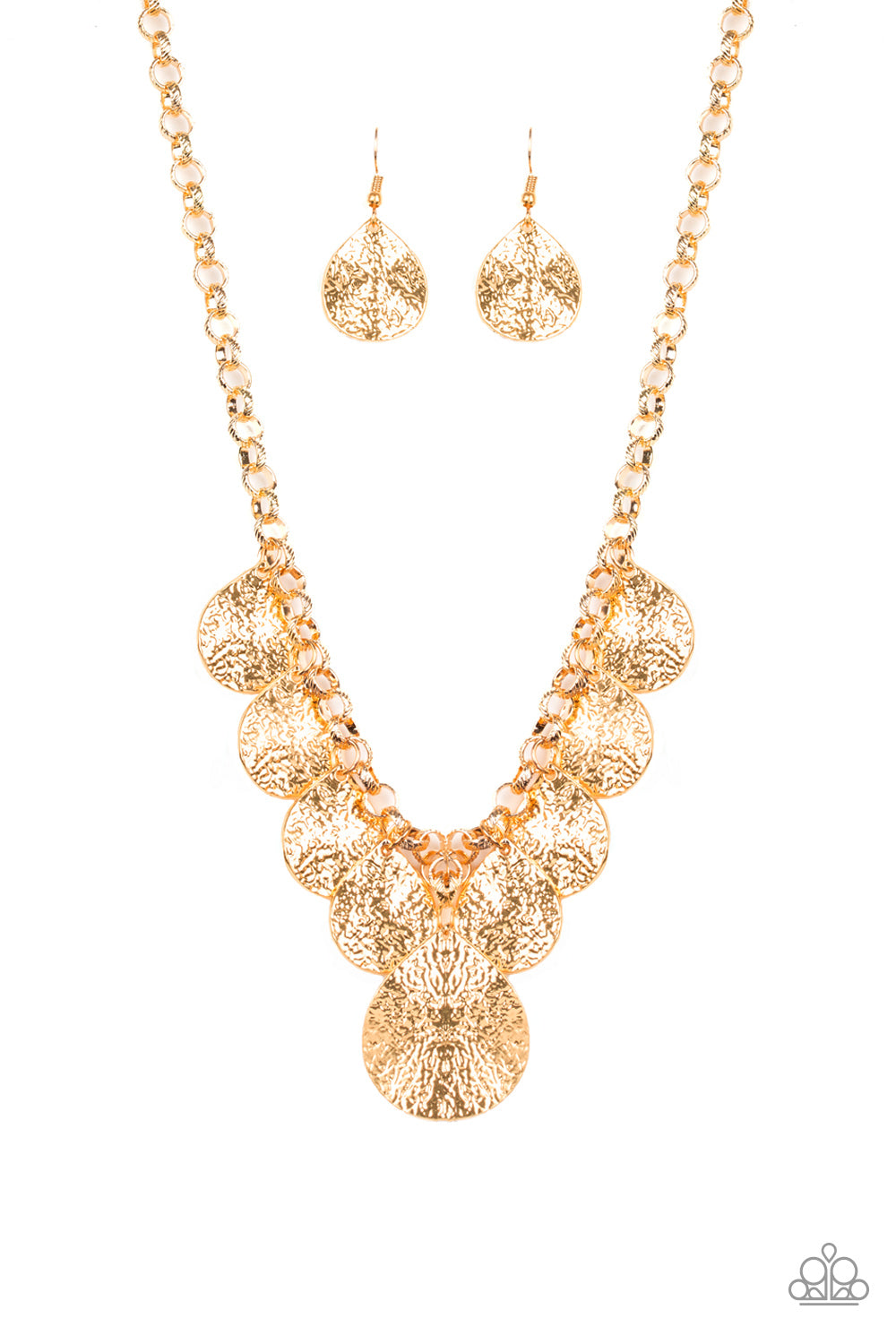 TEXTURE STORM - GOLD NECKLACE