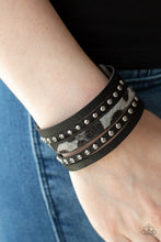 Load image into Gallery viewer, BORN TO BE WILDCAT - SILVER/BLACK URBAN BRACELET