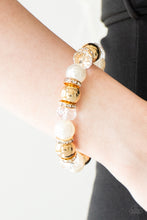 Load image into Gallery viewer, CAMERA CHIC - GOLD/WHITE BRACELET