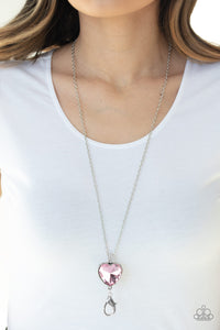 LOVELY LUMINOSITY - PINK LANYARD NECKLACE