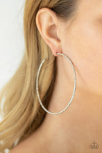 Load image into Gallery viewer, PUMP UP THE VOLUME - SILVER POST HOOP EARRING