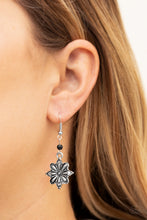 Load image into Gallery viewer, CACTUS BLOSSOM - BLACK EARRING