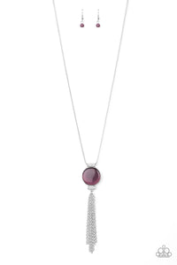 HAPPY AS CAN BEAM - PURPLE NECKLACE