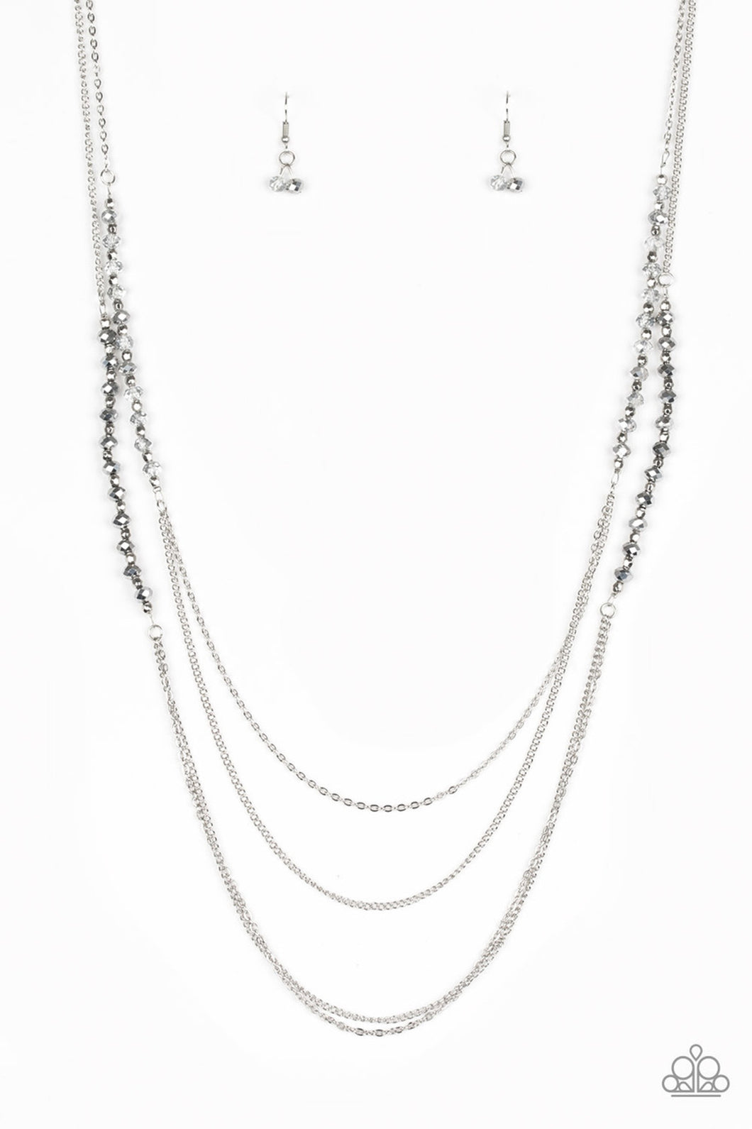 SHIMMER SHOWDOWN - SILVER NECKLACE