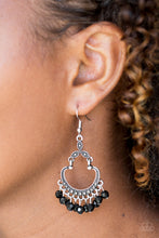 Load image into Gallery viewer, BABE ALERT - BLACK EARRING