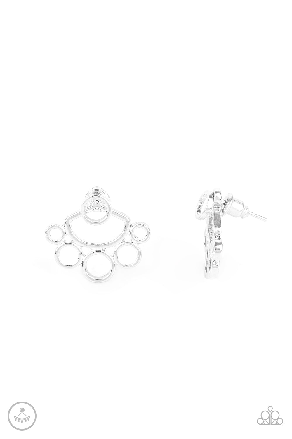 COMPLETELY SURROUNDED - SILVER POST EARRING