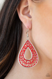 DROP ANCHOR - RED EARRING