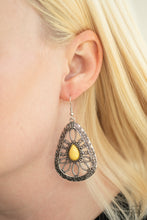 Load image into Gallery viewer, FLORAL FRILL - YELLOW EARRING