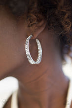 Load image into Gallery viewer, GLITZY BY ASSOCIATION - WHITE POST HOOP EARRING