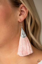 Load image into Gallery viewer, IN FULL PLUME - PINK FRINGE EARRING