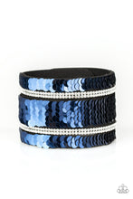Load image into Gallery viewer, MERMAID SERVICE - BLUE/SILVER WRAP BRACELET