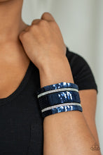 Load image into Gallery viewer, MERMAID SERVICE - BLUE/SILVER WRAP BRACELET