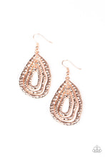 Load image into Gallery viewer, METALLIC MELTDOWN - ROSE GOLD EARRING