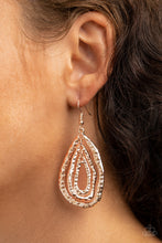Load image into Gallery viewer, METALLIC MELTDOWN - ROSE GOLD EARRING