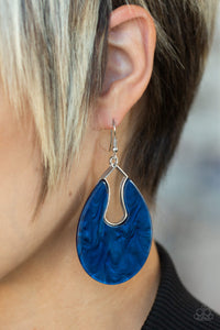 POOL HOPPER - BLUE ACRYLIC EARRING