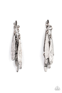 PURSUING THE PLUMES - BLACK POST EARRING