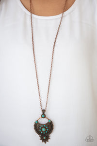 SOLAR ENERGY  -  COPPER/TURQUOISE NECKLACE