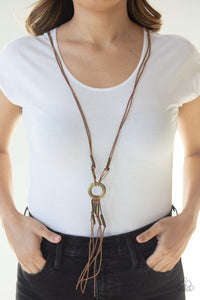 TASSELED TRINKET - BRASS NECKLACE