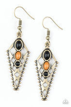 Load image into Gallery viewer, TERRA TERRITORY - BLACK/BROWN BRASS EARRING