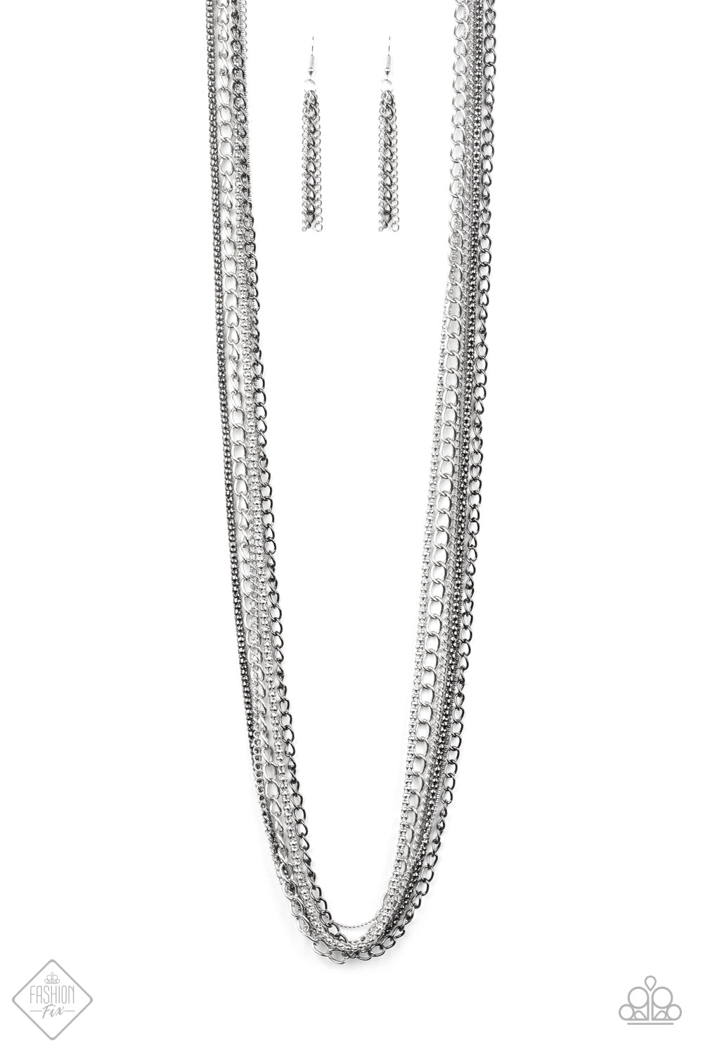 TURN UP THE MIX - SILVER NECKLACE
