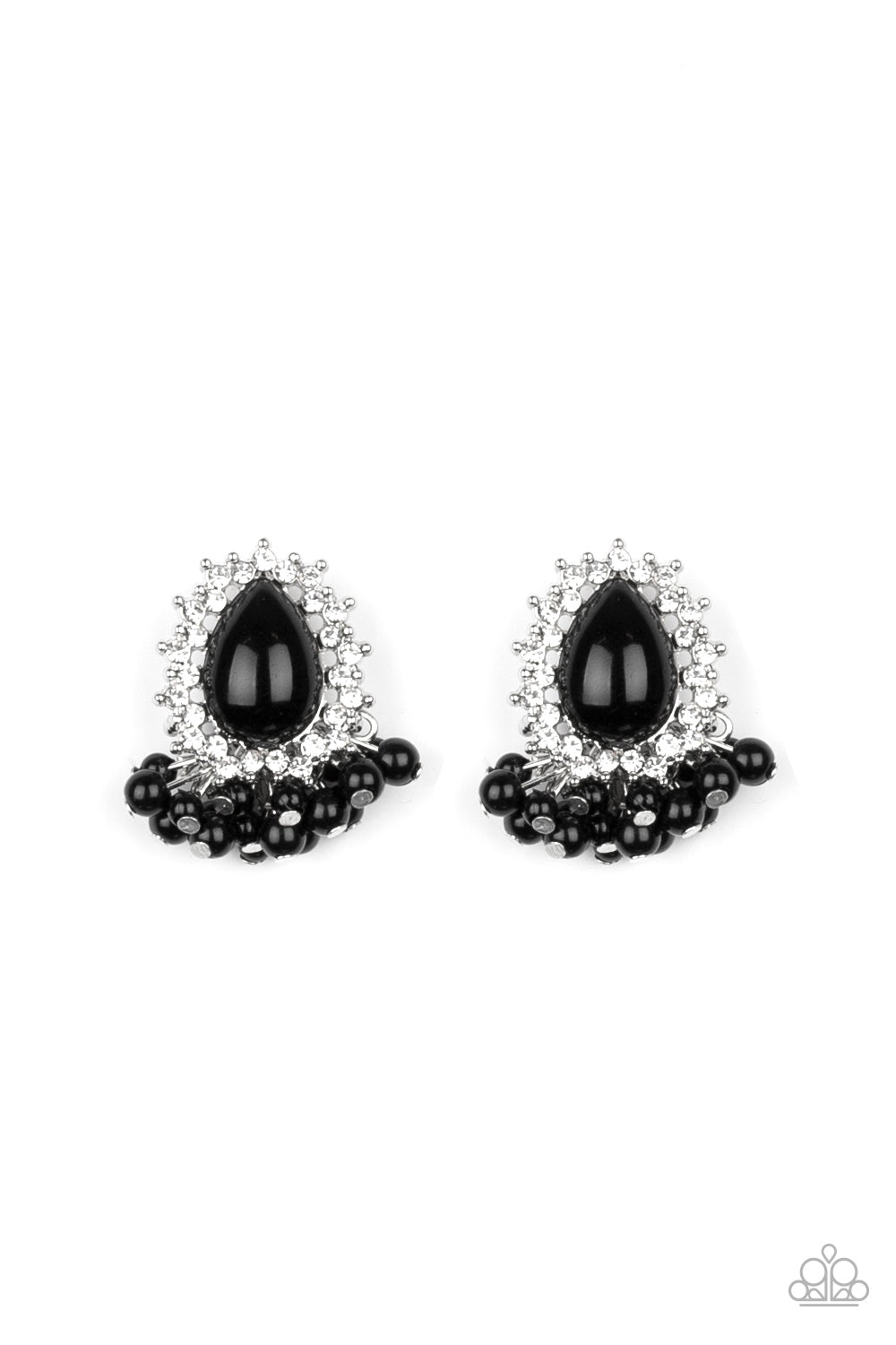 CASTLE CAMEO - BLACK POST EARRING