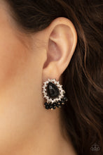 Load image into Gallery viewer, CASTLE CAMEO - BLACK POST EARRING