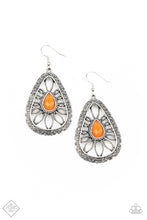 Load image into Gallery viewer, FLORAL FRILL - ORANGE EARRING