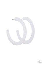 Load image into Gallery viewer, HAUTE TAMALE - WHITE HOOP ACRYLIC EARRING