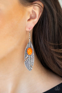 QUILL THRILL - ORANGE EARRING