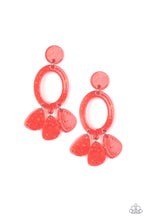 Load image into Gallery viewer, SPARKLING SHORES - ORANGE ACRYLIC POST EARRING
