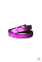 Load image into Gallery viewer, UNDER THE SEQUINS - PURPLE/BLUE WRAP BRACELET
