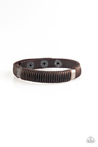 WHAT HAPPENS ON THE ROAD - BROWN URBAN BRACELET