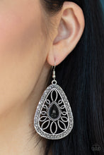Load image into Gallery viewer, FLORAL FRILL - BLACK EARRING