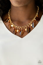 Load image into Gallery viewer, HISSY FIT - BROWN/GOLD NECKLACE