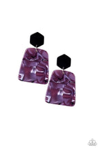 Load image into Gallery viewer, MAJESTIC MARINER - PURPLE ACRYLIC POST EARRING