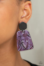 Load image into Gallery viewer, MAJESTIC MARINER - PURPLE ACRYLIC POST EARRING
